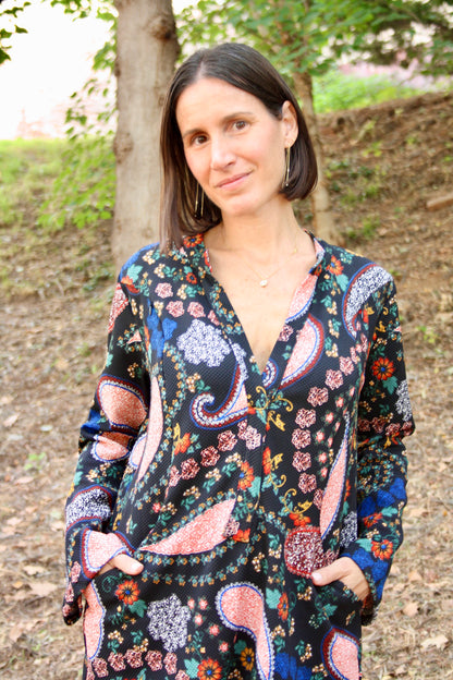 Eira - Vestido de lactancia, manga larga con bolsillos
