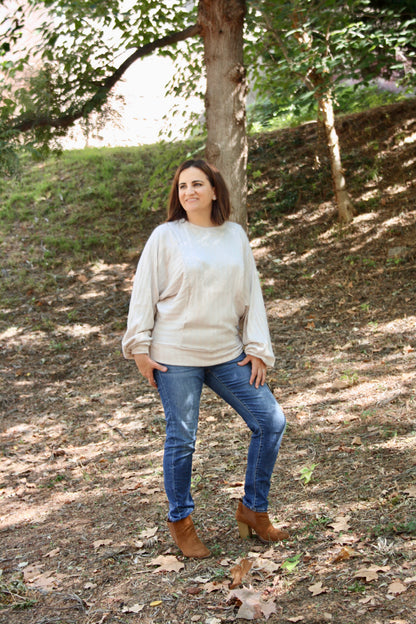 Jersey de lactancia canalé Aura