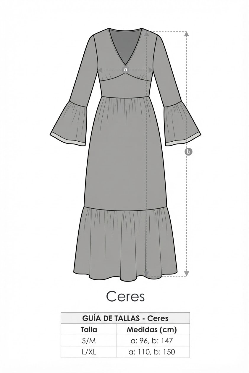 Vestido de lactancia Ceres largo