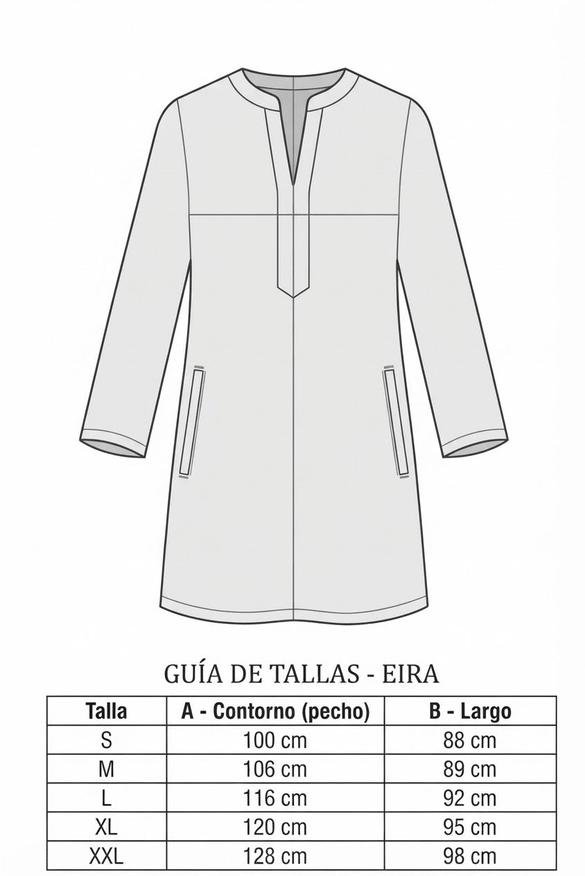 Eira - Vestido de lactancia, manga larga con bolsillos