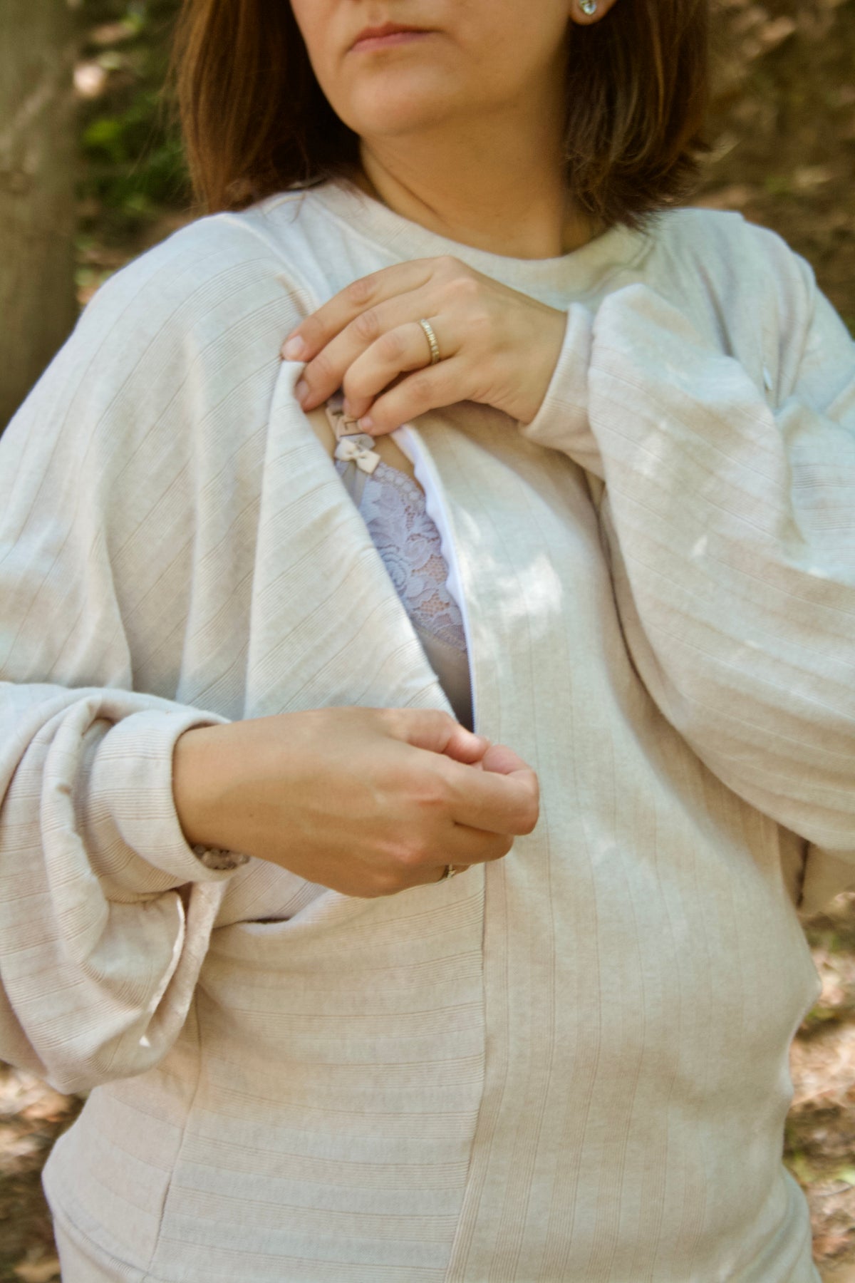 Jersey de lactancia canalé Aura