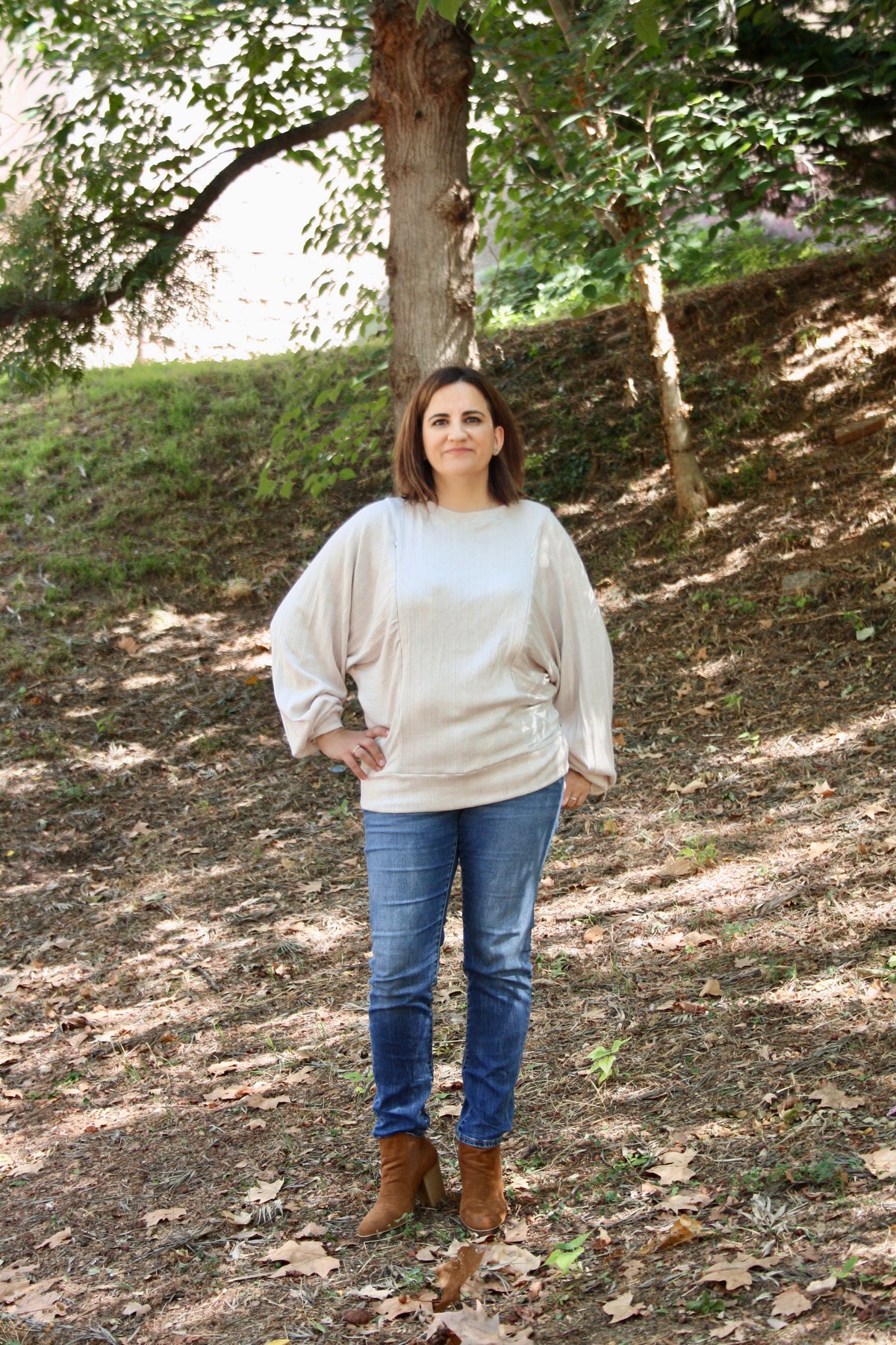 Jersey de lactancia canalé Aura