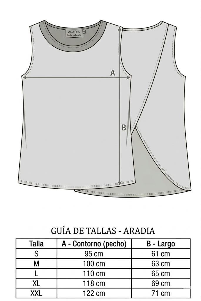 Camiseta de lactancia Aradia | Sin mangas, espalda abierta