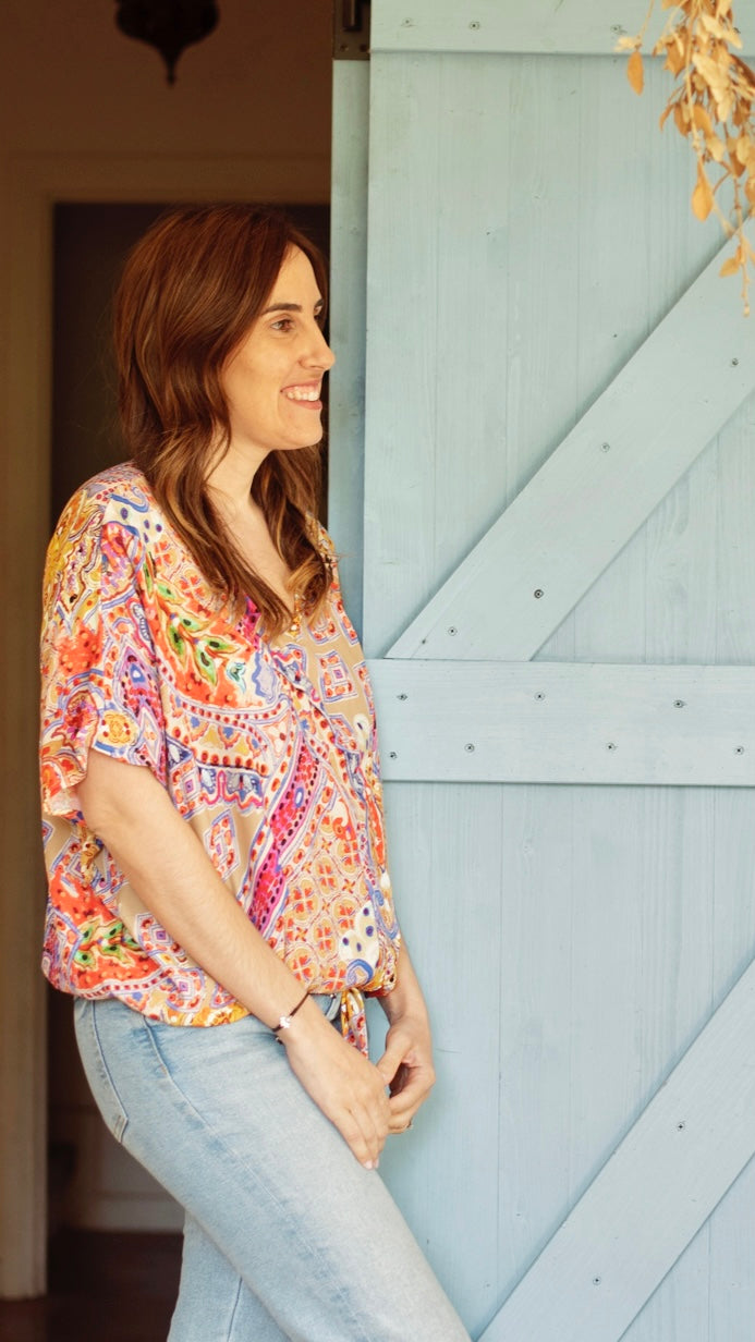 Blusa de lactancia con nudo Artemisa - Últimas unidades