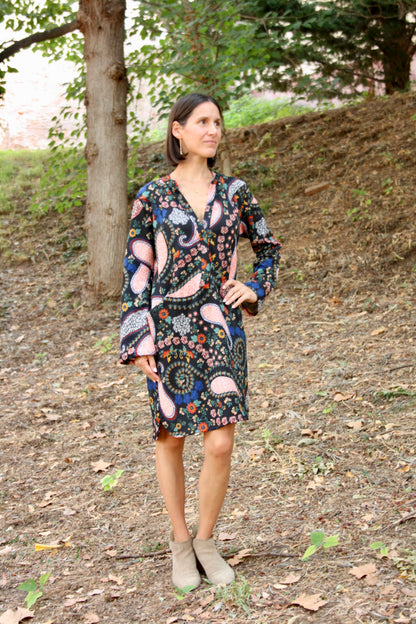 Eira - Vestido de lactancia, manga larga con bolsillos