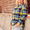 Etain azul y amarillo cuadros grandes / S