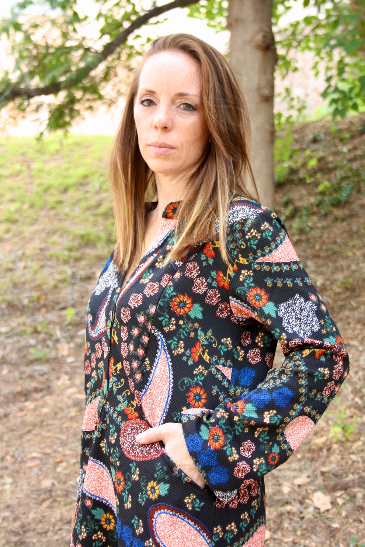 Eira - Vestido de lactancia, manga larga con bolsillos