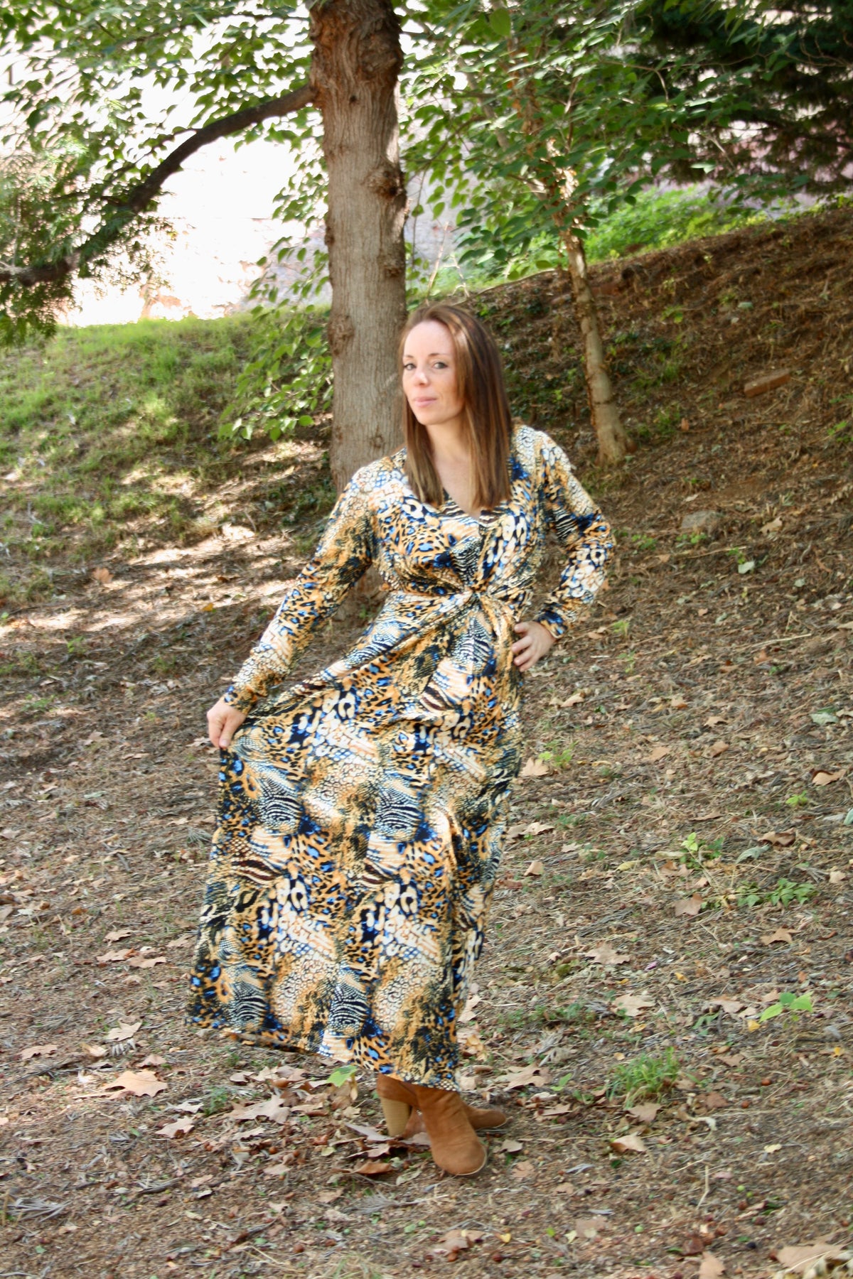 Vestido largo invierno apto para la lactancia