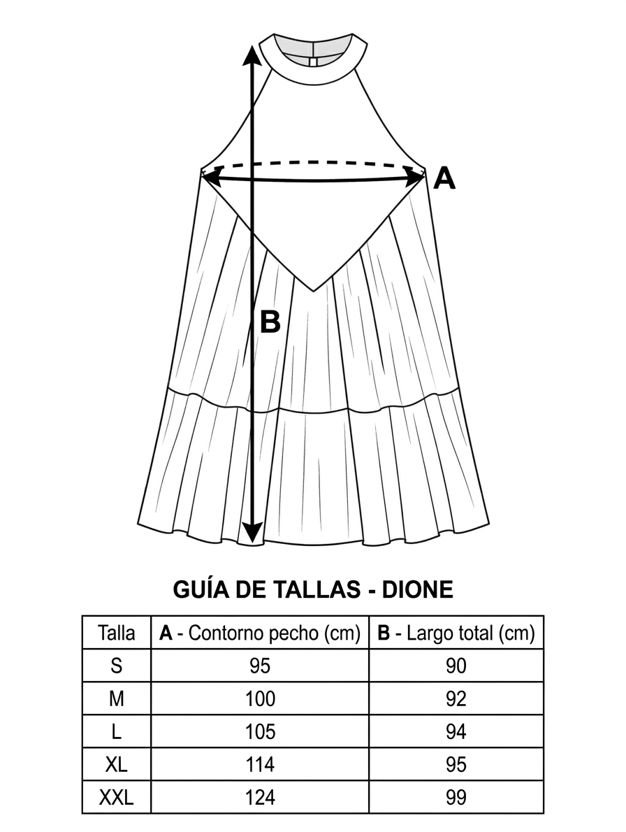 Vestido de lactancia corto Dione | Cuello halter