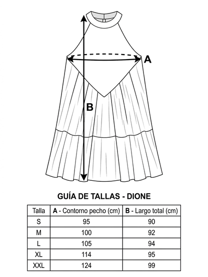 Vestido de lactancia corto Dione | Cuello halter