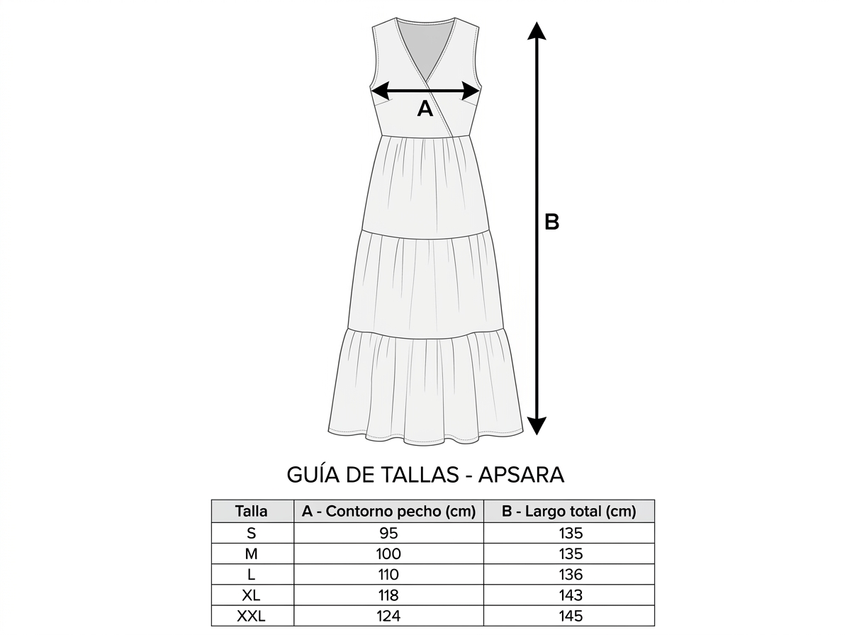 Vestido de lactancia largo Apsara | Ligero y elegante