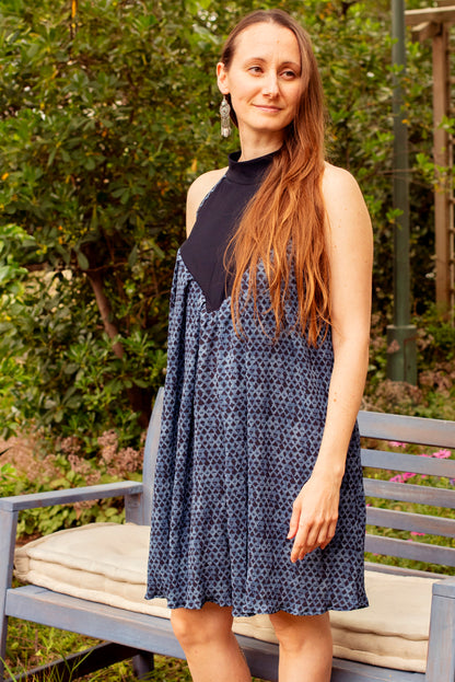 Vestido de lactancia corto Dione | Cuello halter